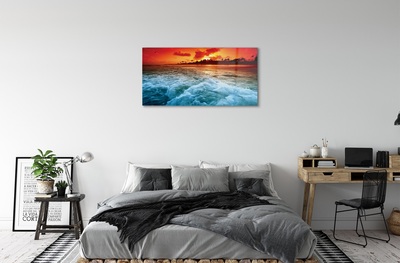 Stiklo paveikslas Saulėlydžio medžių jūra