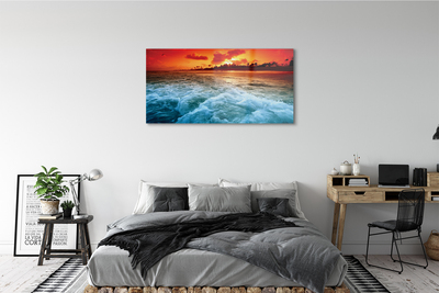 Stiklo paveikslas Saulėlydžio medžių jūra