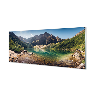 Stiklo paveikslas Kalnų ežeras