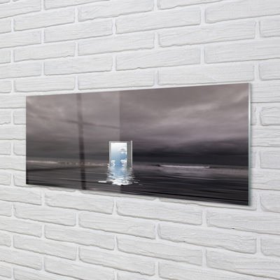 Stiklo paveikslas Jūros durų dangus
