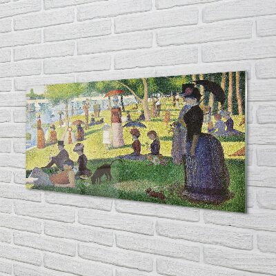 Stiklo paveikslas Sekmadienio popietę Grande Jatte saloje – Georges Seurat