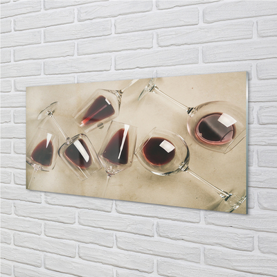 Stiklo paveikslas Stiklinės vyno