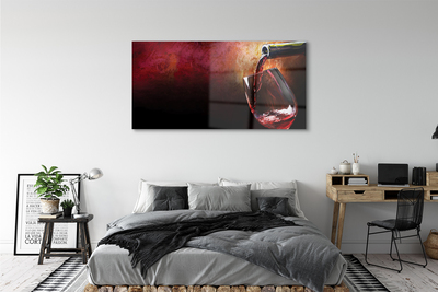 Stiklo paveikslas raudonas vynas