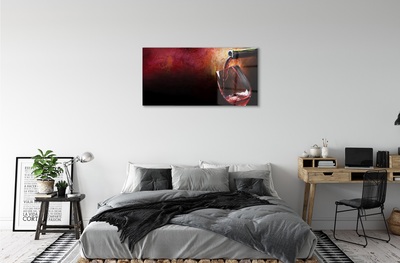 Stiklo paveikslas raudonas vynas