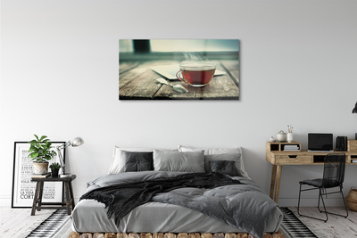 Stiklo paveikslas Šilta arbata šaukšte