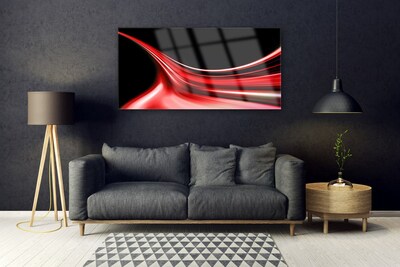 Stiklo paveikslas Abstrakčios linijos Art