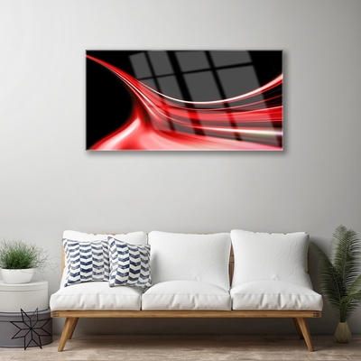 Stiklo paveikslas Abstrakčios linijos Art