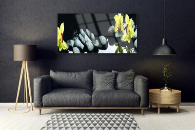 Stiklo paveikslas Orchidėjų gėlė