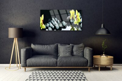 Stiklo paveikslas Orchidėjų gėlė