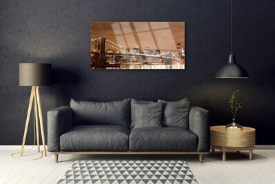 Stiklo paveikslas Tilto miesto architektūra