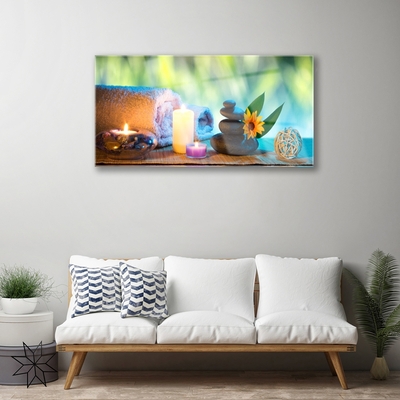 Stiklo paveikslas Žvakės Rankšluostis Art