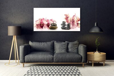 Stiklo paveikslas Gėlių akmenys Art