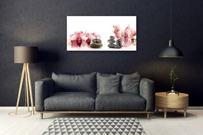 Stiklo paveikslas Gėlių akmenys Art