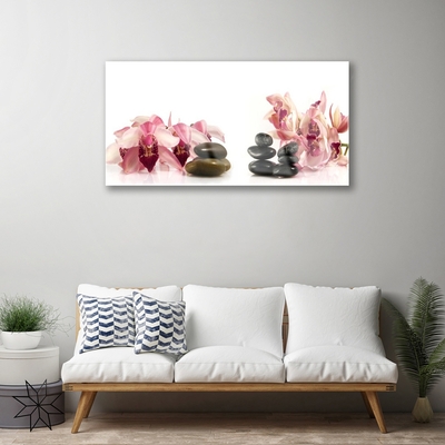 Stiklo paveikslas Gėlių akmenys Art