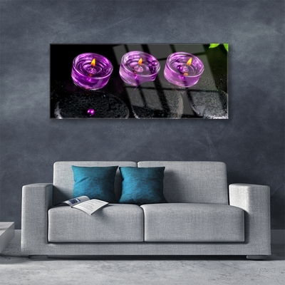 Stiklo paveikslas SPA žvakė Art