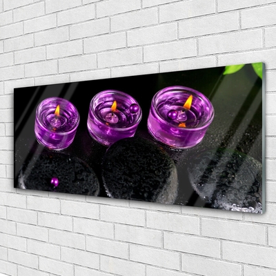 Stiklo paveikslas SPA žvakė Art