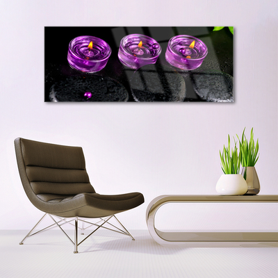 Stiklo paveikslas SPA žvakė Art
