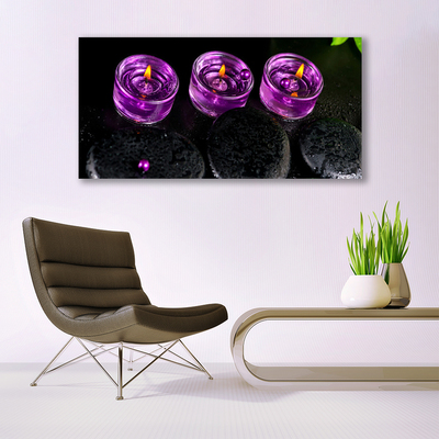 Stiklo paveikslas SPA žvakė Art