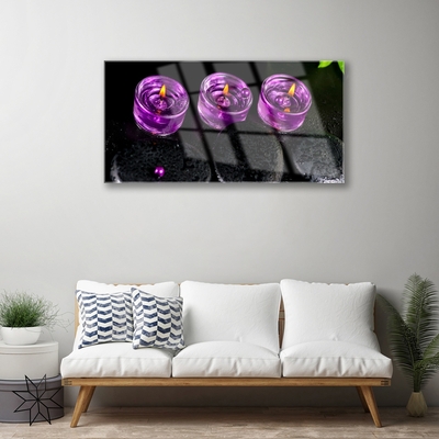 Stiklo paveikslas SPA žvakė Art