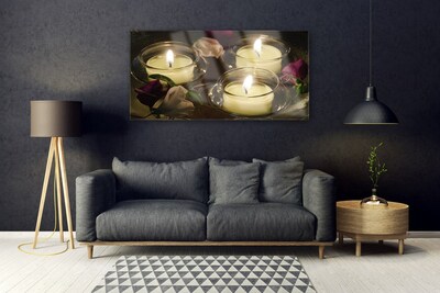 Stiklo paveikslas Žvakės Art