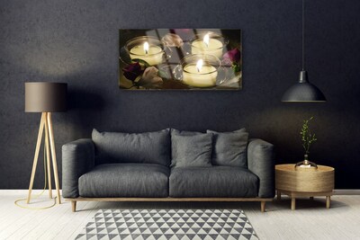 Stiklo paveikslas Žvakės Art