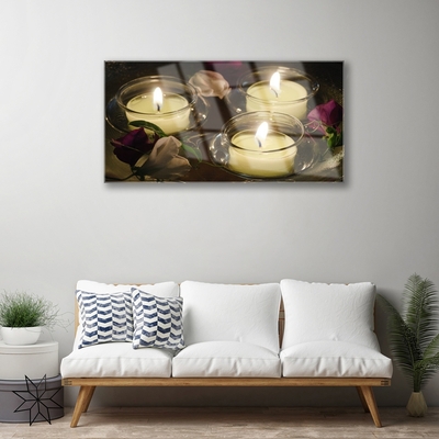 Stiklo paveikslas Žvakės Art