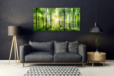 Stiklo paveikslas Miško gamtos medžiai