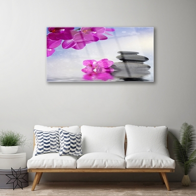 Stiklo paveikslas Gėlės Orchidėjų augalas