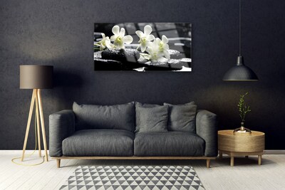 Stiklo paveikslas Orchidėjų akmenų augalas