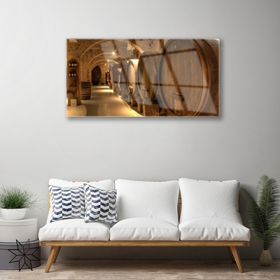 Paveikslas ant stiklo Statinės Art