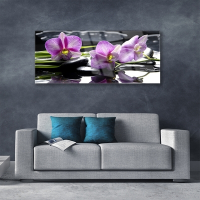 Paveikslas ant stiklo Gėlių orchidėjų augalas
