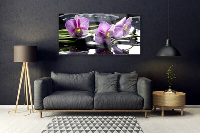 Paveikslas ant stiklo Gėlių orchidėjų augalas