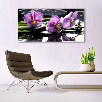 Paveikslas ant stiklo Gėlių orchidėjų augalas