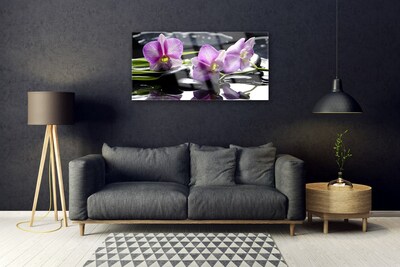 Paveikslas ant stiklo Gėlių orchidėjų augalas