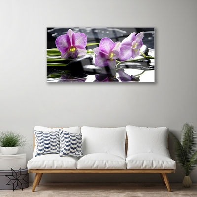 Paveikslas ant stiklo Gėlių orchidėjų augalas