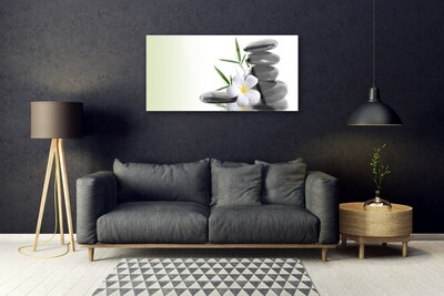 Stiklo paveikslas Gėlių akmenys Art