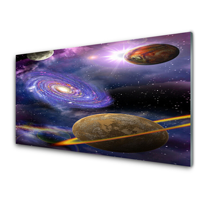 Stiklo paveikslas Kosmoso planetų visata