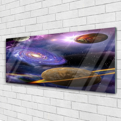 Stiklo paveikslas Kosmoso planetų visata