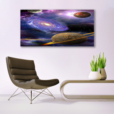 Stiklo paveikslas Kosmoso planetų visata