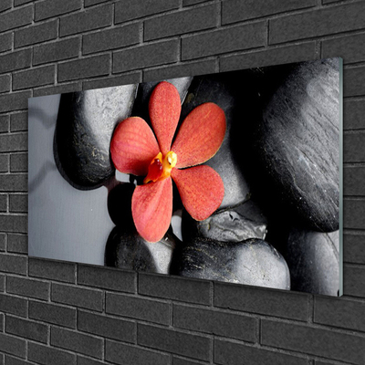 Stiklo paveikslas Gėlių akmenys Art