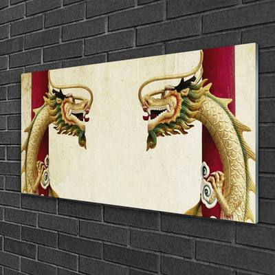 Stiklo paveikslas Drakonas Art