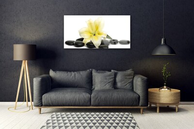 Paveikslas ant stiklo Gėlių akmenys Art