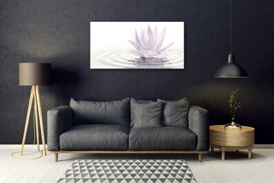 Stiklo paveikslas Gėlių vanduo Art
