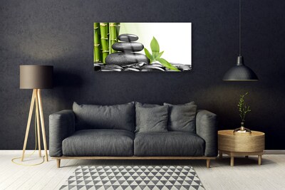 Stiklo paveikslas Bambuko akmenys Zen Art