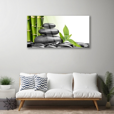 Stiklo paveikslas Bambuko akmenys Zen Art