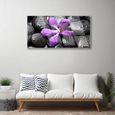 Stiklo paveikslas Gėlių akmenys Art