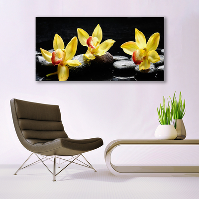 Stiklo paveikslas Gėlių orchidėjų augalas