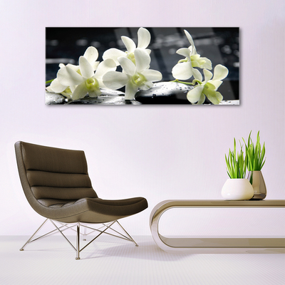 Stiklo paveikslas Gėlių orchidėjų augalas