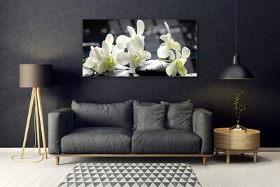 Stiklo paveikslas Gėlių orchidėjų augalas