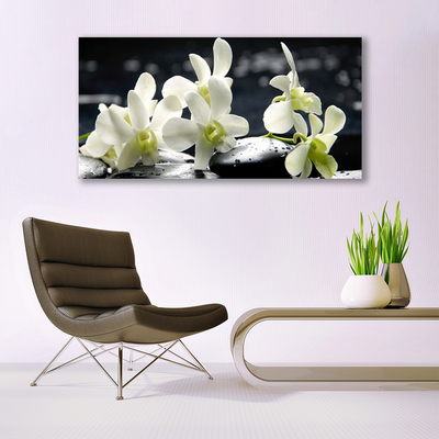 Stiklo paveikslas Gėlių orchidėjų augalas